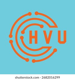 HVU letter design. HVU letter technology logo design. HVU Monogram logo design for an entrepreneur and business