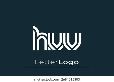 HVV Creative Unique Modern Letter Logo Design. Elegant Monogram Logo Design with Decorative Elements and Typography