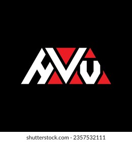 Diseño del logotipo de la letra del triángulo HVV con forma de triángulo. Monograma de diseño del logotipo del triángulo HVV. Plantilla de logotipo vectorial de triángulo HVV con color rojo. Logo triangular del HVV Diseño sencillo, elegante y lujoso.
