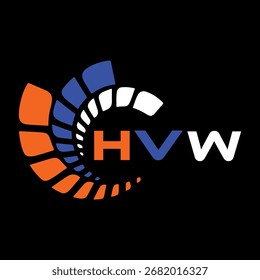HVW letter design. HVW letter technology logo design. HVW Monogram logo design for an entrepreneur and business
