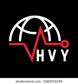 Diseño de letra HVY. Diseño de logo de tecnología de letras HVY. HVY Monogram diseño de logotipo para un empresario y negocio