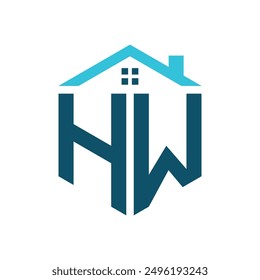Plantilla de diseño de logotipos de HW House. Logotipo de HW para bienes raíces, construcción o cualquier negocio relacionado con la casa