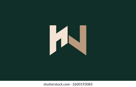 HW or HV monogram logo design