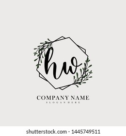 HW Initial beauty floral logo template
