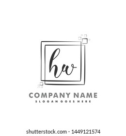 HW Initial beauty monogram logo vector