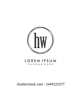 HW Initial beauty monogram logo vector