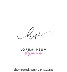 HW Initial beauty monogram logo vector