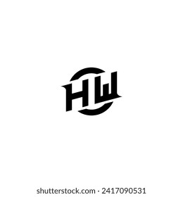 Logotipo inicial del juego HW, diseño de banners para tu equipo de deportes electrónicos o streaming