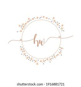 HW Erstmalige Monogramm-Handschrift, Luxusgrafik