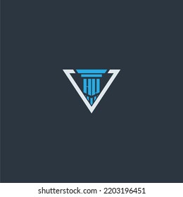 HW Initial-Monogramm für Logo-Ideen von Anwälten mit kreativem Polygon-Design