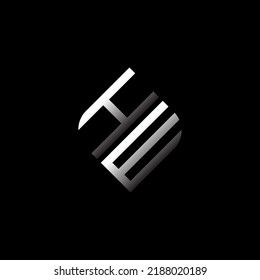 HW letter logo creative design with vector graphic