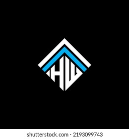 HW letter logo creative design with vector graphic, HW simple and modern logo.