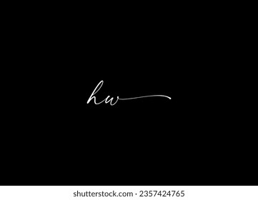HW Letter logo design and initial logo