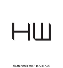 HW letter logo template vector icon design