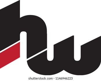 hw letter vector logo