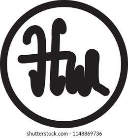 hw letter vector logo