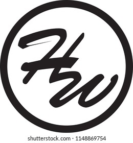 hw letter vector logo