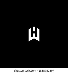 hw letter vector logo abstract