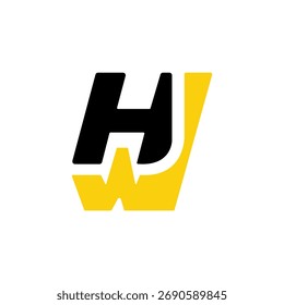 Design de logotipo HW - Mínimo moderno lettermark com tipografia estilosa para marca