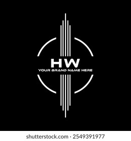 Design de logotipo HW, logotipo HW simples e moderno.
 HW design de alfabeto luxuoso
