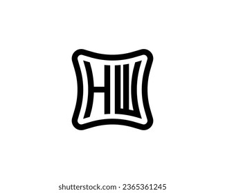 HW logo design vector template
