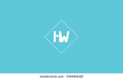 HW logo letter design on luxury background. WH logo monogram initials letter concept. HW icon logo design.