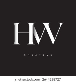 HW Monogram Logo Minimal Elegant Letter mark for Luxury, Fashion   Creative Brands	
