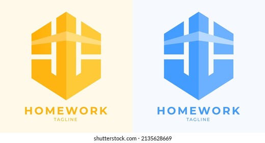 Logotipo mínimo de monograma de HW para su empresa