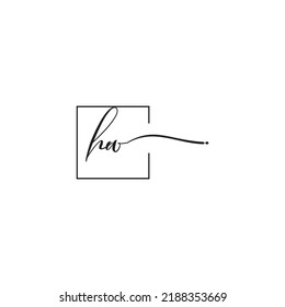 HW siganture logo concept in high quality professional design that will print well across any print media