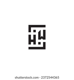 HW square concept retro logo in high quality professional design that will print well across any print media