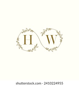 HW wedding infinity in elegant monogram with high quality professional design that will print well