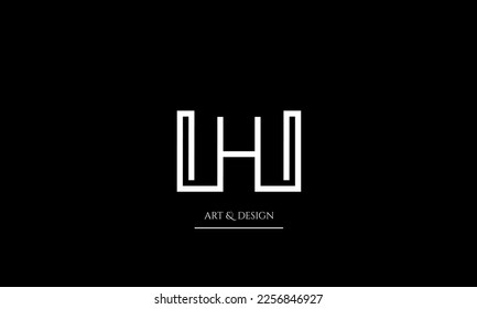 HW, WH, H, W abstract letters logo monogram