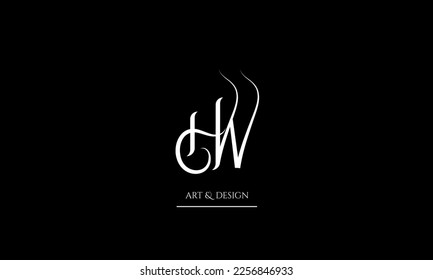 HW, WH, H, W abstract letters logo monogram