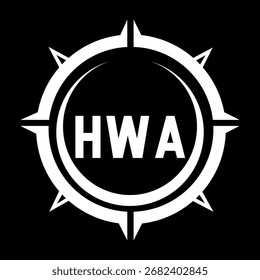 HWA-Briefdesign. Logo-Design für HWA-Brieftechnologie. HWA Monogram Logo Design für Unternehmer und Unternehmen