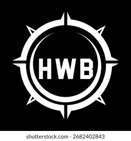 Design da letra HWB. Design do logotipo da tecnologia da letra HWB. HWB Monogram design logotipo para um empresário e empresa