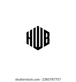 HWB-Logo kreativ mit modernem Konzept, Vektorgrafik