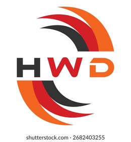 Design da letra HWD. Design do logotipo da tecnologia da letra HWD. HWD Monogram design logotipo para um empresário e empresa