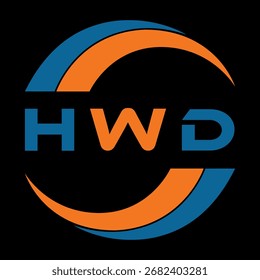 Design da letra HWD. Design do logotipo da tecnologia da letra HWD. HWD Monogram design logotipo para um empresário e empresa