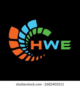 HWE diseño de la letra. Diseño de logotipo de tecnología de letras HWE. HWE Diseño de logotipo de monograma para un emprendedor y negocio
