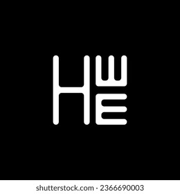 HWE letter logo vector design, HWE simple and modern logo. HWE luxurious alphabet design  
