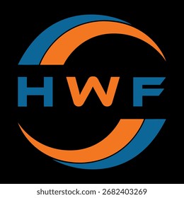 HWF diseño de la letra. Diseño de logotipo de tecnología de letras HWF. Diseño de logo HWF Monogram para un emprendedor y negocio