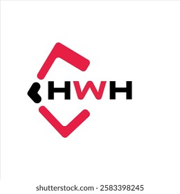 HWH creative minimalist letter logo. HWH unique vector initials alphabet letter logo design
