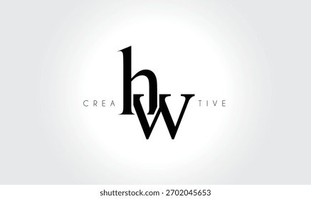 HWhw Elegant Serif Monogram Logo – Luxury Lowercase Typographic Lettermark for Modern Branding