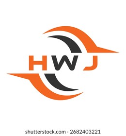 Projeto de carta HWJ. Design do logotipo da tecnologia da letra HWJ. HWJ Monogram design logotipo para um empresário e empresa