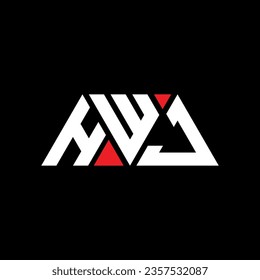 Diseño del logotipo de la letra triangular HWJ con forma triangular. Monograma de diseño del logotipo del triángulo HWJ. Plantilla de logotipo vectorial de triángulo HWJ con color rojo. Logotipo triangular HWJ Diseño sencillo, elegante y lujoso.