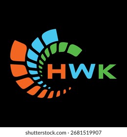 Design da letra HWK. Design do logotipo da tecnologia da carta HWK. HWK Monogram design logotipo para um empresário e empresa