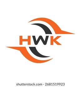 HWK-Briefdesign. Logo-Design für HWK-Brieftechnologie. HWK Monogram Logo Design für Unternehmer und Unternehmen