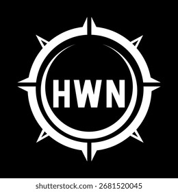 Diseño de letra HWN. Diseño de logotipo de tecnología de letras HWN. Diseño del logotipo del monograma de HWN para un emprendedor y negocio