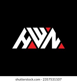 HWN Dreieck-Buchstaben Logo Design mit Dreieck-Form. HWN Dreieck Logo Design Monogramm. HWN Dreieck-Vektorlogo-Vorlage mit roter Farbe. HWN dreieckiges Logo Einfach, elegant und luxuriös.