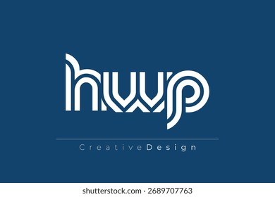 HWP Creative Unique Modern Letter Logo Design. Elegant Monogram Logo Design with Decorative Elements and Typography